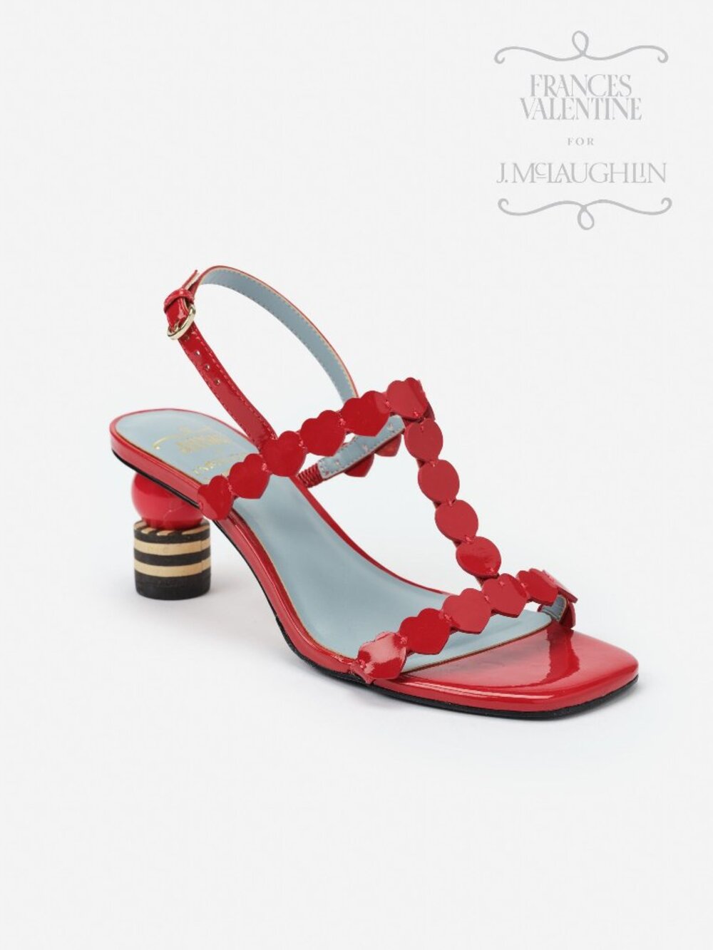 J McLaughlin Kiki Heart Heels - Red NEW